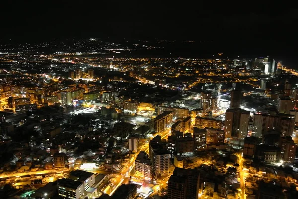 Batumi Cidade Noite Vista Aérea — Fotografia de Stock