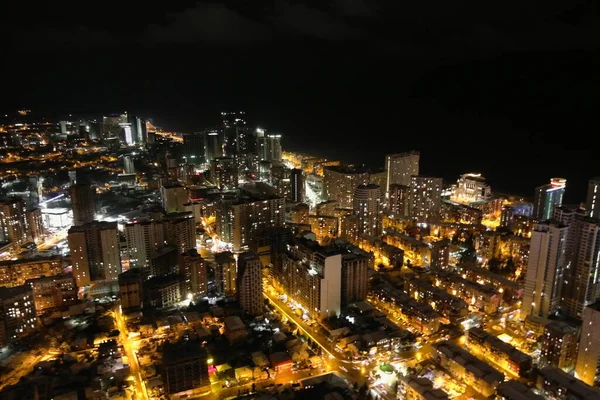 Batum şehri, gece, hava manzarası