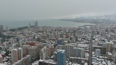 Kışın Batumi, hava manzarası, Adjara, Georgia
