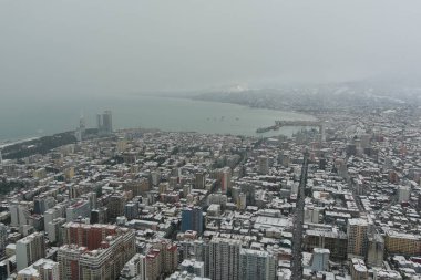 Kışın Batumi, hava manzarası, Adjara, Georgia