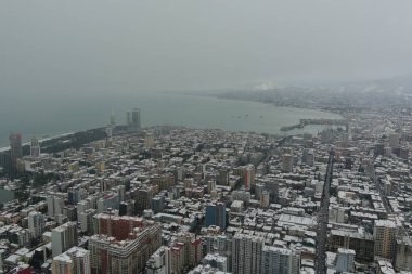 Kışın Batumi, hava manzarası, Adjara, Georgia