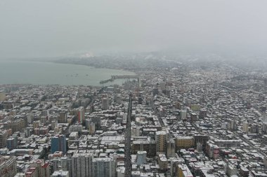 Kışın Batumi, hava manzarası, Adjara, Georgia