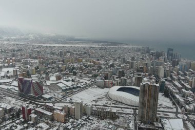 Kışın Batumi, hava manzarası, Adjara, Georgia