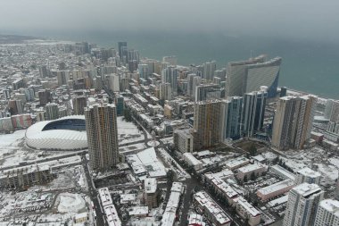 Kışın Batumi, hava manzarası, Adjara, Georgia