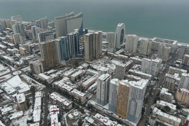 Kışın Batumi, hava manzarası, Adjara, Georgia