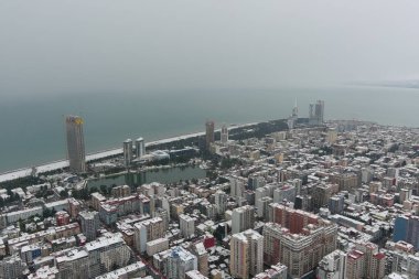 Kışın Batumi, hava manzarası, Adjara, Georgia