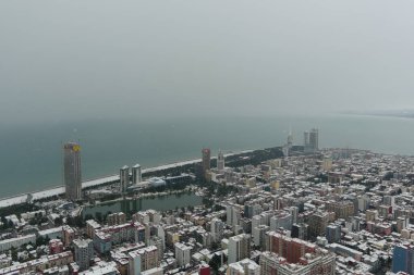 Kışın Batumi, hava manzarası, Adjara, Georgia