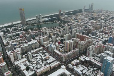 Kışın Batumi, hava manzarası, Adjara, Georgia