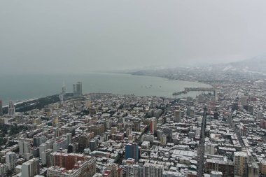 Kışın Batumi, hava manzarası, Adjara, Georgia