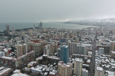 Kışın Batumi, hava manzarası, Adjara, Georgia