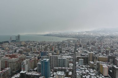 Kışın Batumi, hava manzarası, Adjara, Georgia