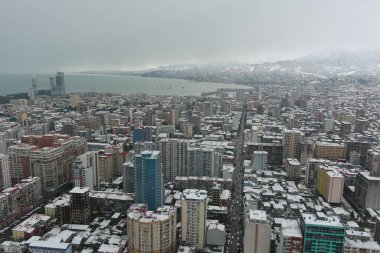 Kışın Batumi, hava manzarası, Adjara, Georgia