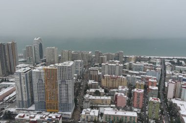 Kışın Batumi, hava manzarası, Adjara, Georgia