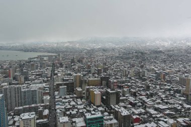 Kışın Batumi, hava manzarası, Adjara, Georgia