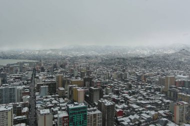 Kışın Batumi, hava manzarası, Adjara, Georgia