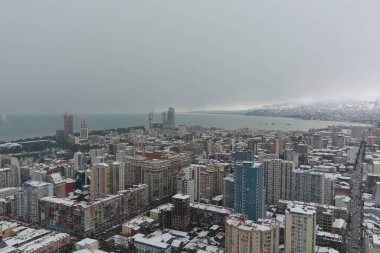Kışın Batumi, hava manzarası, Adjara, Georgia