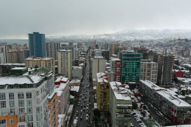 Kışın Batumi, hava manzarası, Adjara, Georgia