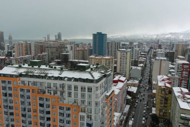 Kışın Batumi, hava manzarası, Adjara, Georgia