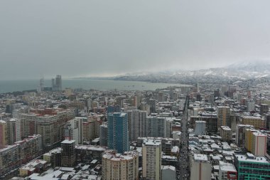 Kışın Batumi, hava manzarası, Adjara, Georgia