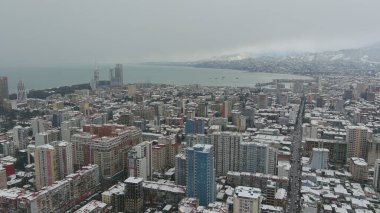 Kışın Batumi, hava manzarası, Adjara, Georgia