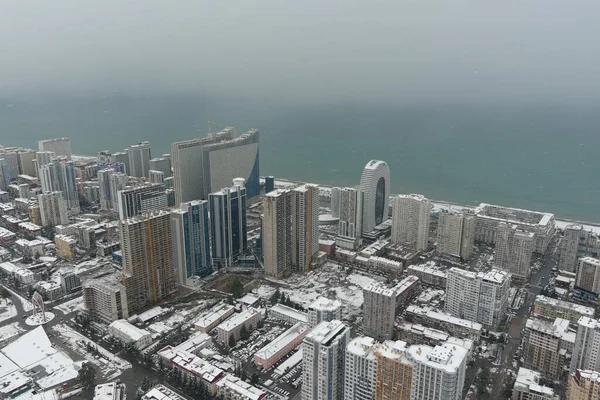 Kışın Batumi Hava Manzarası Adjara Georgia — Stok fotoğraf