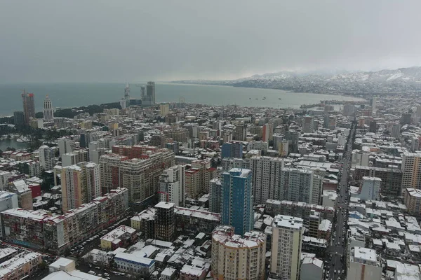 Batumi Zimą Widok Lotu Ptaka Adjara Gruzja — Zdjęcie stockowe