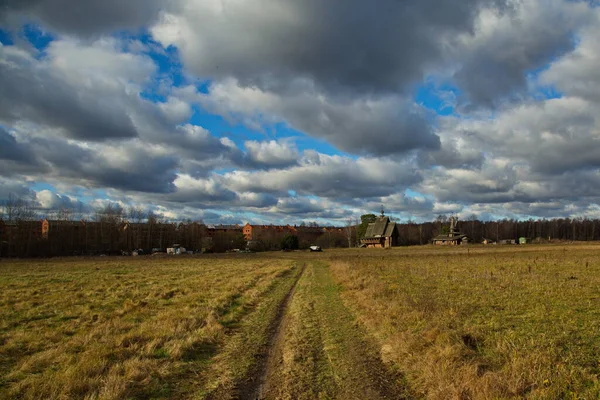 Reconstructed Russian Orthodox Church Middle Ages Moscow Region Russia — 스톡 사진