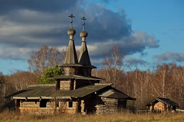 Reconstructed Russian Orthodox Church Middle Ages Moscow Region Russia — Stock Photo, Image