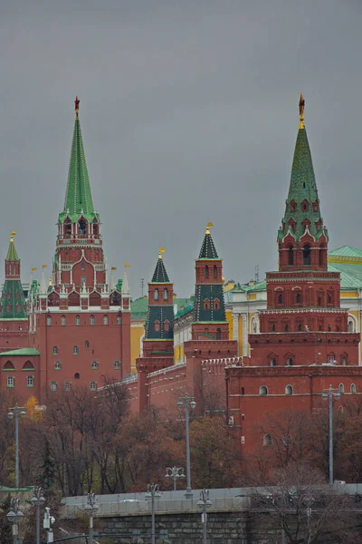 Blick Auf Die Türme Des Moskauer Kreml Russland — Stockfoto