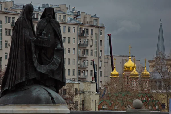 Église Orthodoxe Dans Cour Moscou Russie — Photo