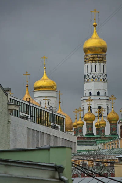 Katedra Wniebowzięcia Pańskiego Terenie Moskiewskiego Kremla Rosja — Zdjęcie stockowe