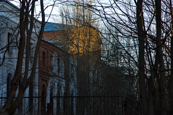 Ruínas Casa Senhorial Propriedade Chernyshov Abandonada Aldeia Yaropolets Região Moscou — Fotografia de Stock