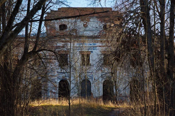 Pohled Zříceninu Panského Domu Panství Černyšev Vesnici Jaropolety Moskevskou Oblast — Stock fotografie