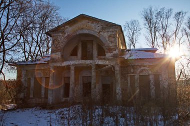 Lyakhovo 'daki malikanenin kalıntıları, Moskova bölgesi, Rusya.