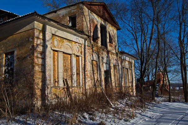 Ruïnes Van Het Landhuis Het Landgoed Lyakhovo Regio Moskou Rusland — Stockfoto