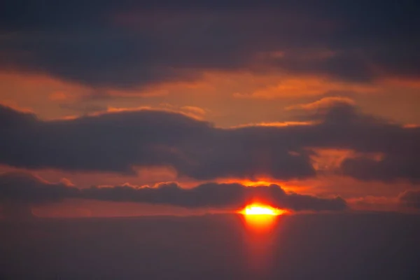 Зимовий Міський Захід Сонця Передмісті — стокове фото