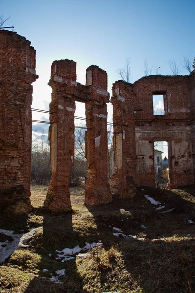 Ruínas Propriedade Nobre Petrovskoe Knyazhishchevo Região Moscou Rússia — Fotografia de Stock