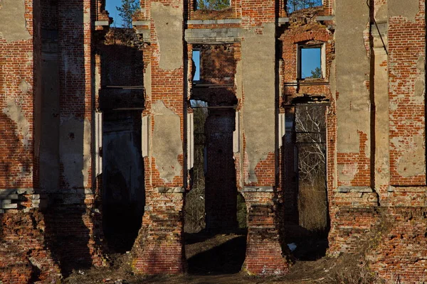 Zřícenina Šlechtického Panství Petrovskoe Knyazhiščevo Moskevská Oblast Ruska — Stock fotografie