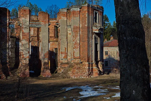 俄罗斯莫斯科地区Petrovskoe Knyazhishchevo贵族地产的破坏 — 图库照片