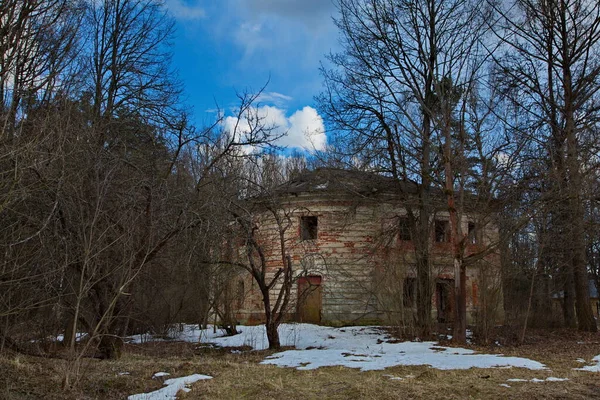 Ruínas Propriedade Nobre Petrovskoe Knyazhishchevo Região Moscou Rússia — Fotografia de Stock