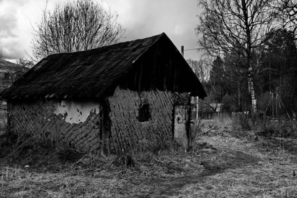 Celeiro Rural Aldeia Petrovskoe — Fotografia de Stock