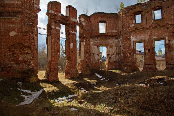 Rusya Nın Moskova Bölgesindeki Petrovskoe Knyazhishchevo Nun Kalıntıları — Stok fotoğraf