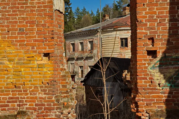 Las Ruinas Propiedad Noble Petrovskoe Knyazhishchevo Región Moscú Rusia — Foto de Stock
