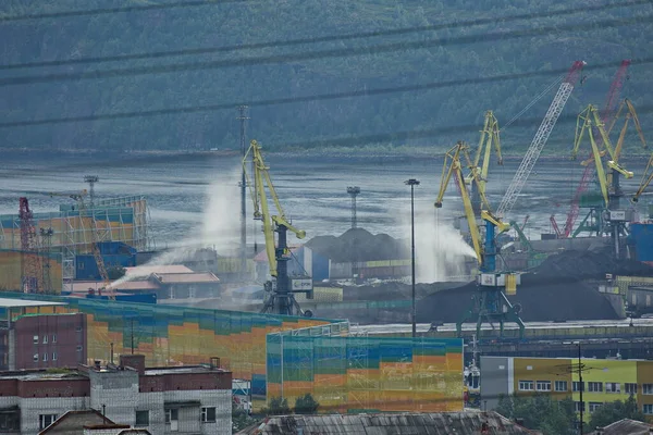 Zicht Zeehaven Van Stad Moermansk Rusland — Stockfoto