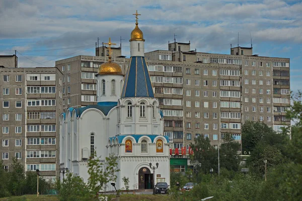 Igreja Ortodoxa Cidade Murmansk Rússia — Fotografia de Stock