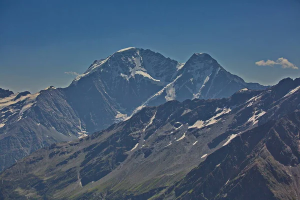 Vista Glaciar Big Azu Nas Proximidades Monte Elbrus — Fotografia de Stock