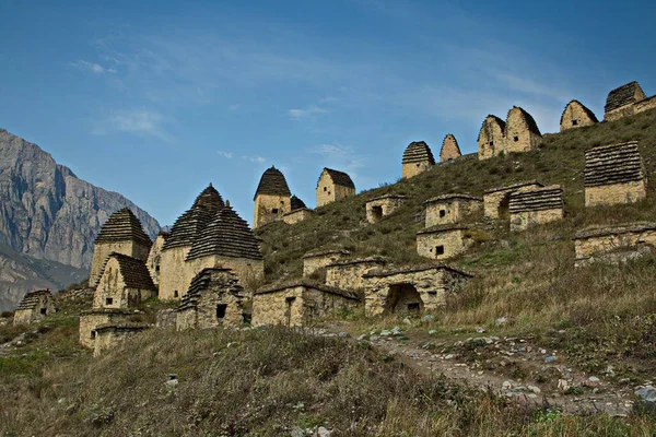 Medieval Crypt Burial Ground Village Dargavs — Stock Photo, Image