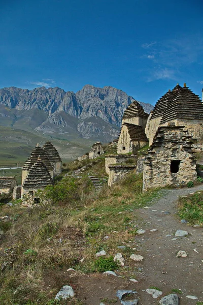Medieval Crypt Burial Ground Village Dargavs — Stock Photo, Image