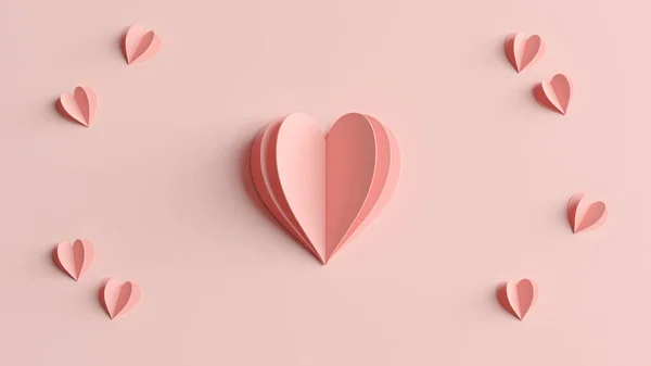 Feliz Dia Dos Namorados Amor Cartão Elegante Fundo Com Corações — Fotografia de Stock