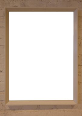 Sergi odasında boş bir çerçeve. 